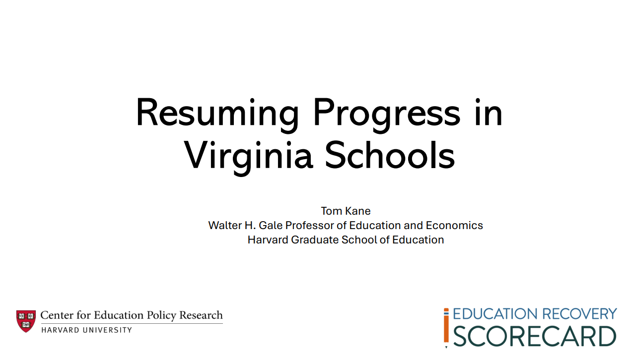 Tiếp tục tiến độ trong các trường học của Virqinia